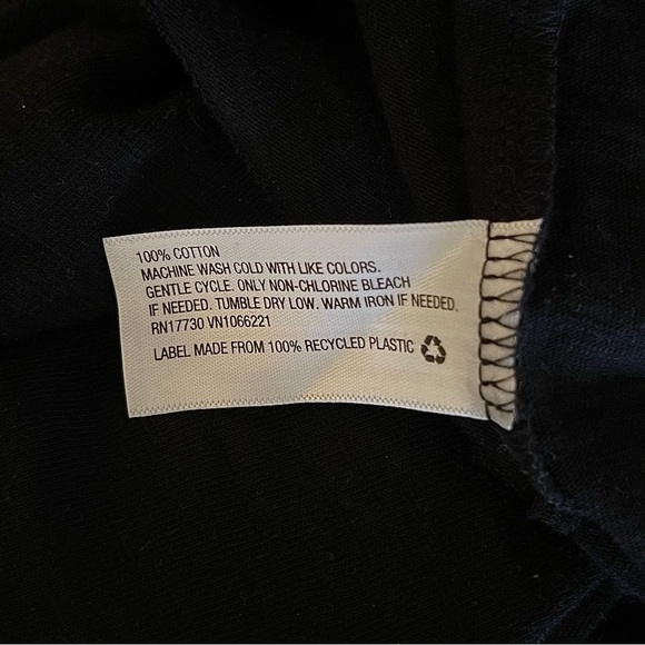 🆒🖤Massimo Supply Co. Long black  tunic top w/ round neck & 3/4 sleeves - Picture 9 of 9